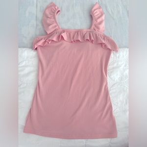 Ruffled pink top